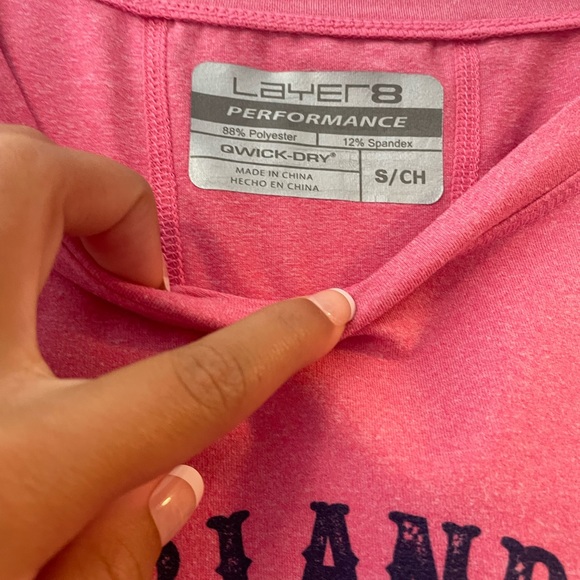 long sleeved, pink chmberland falls shirt - Picture 3 of 3